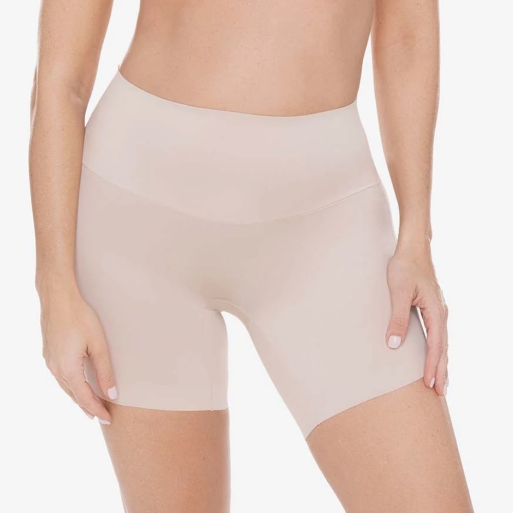 Miraclesuit Comfy Curves Firm Control Waistline Bike Pant Warm Beige Small